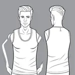 white sleeveless undershirt image